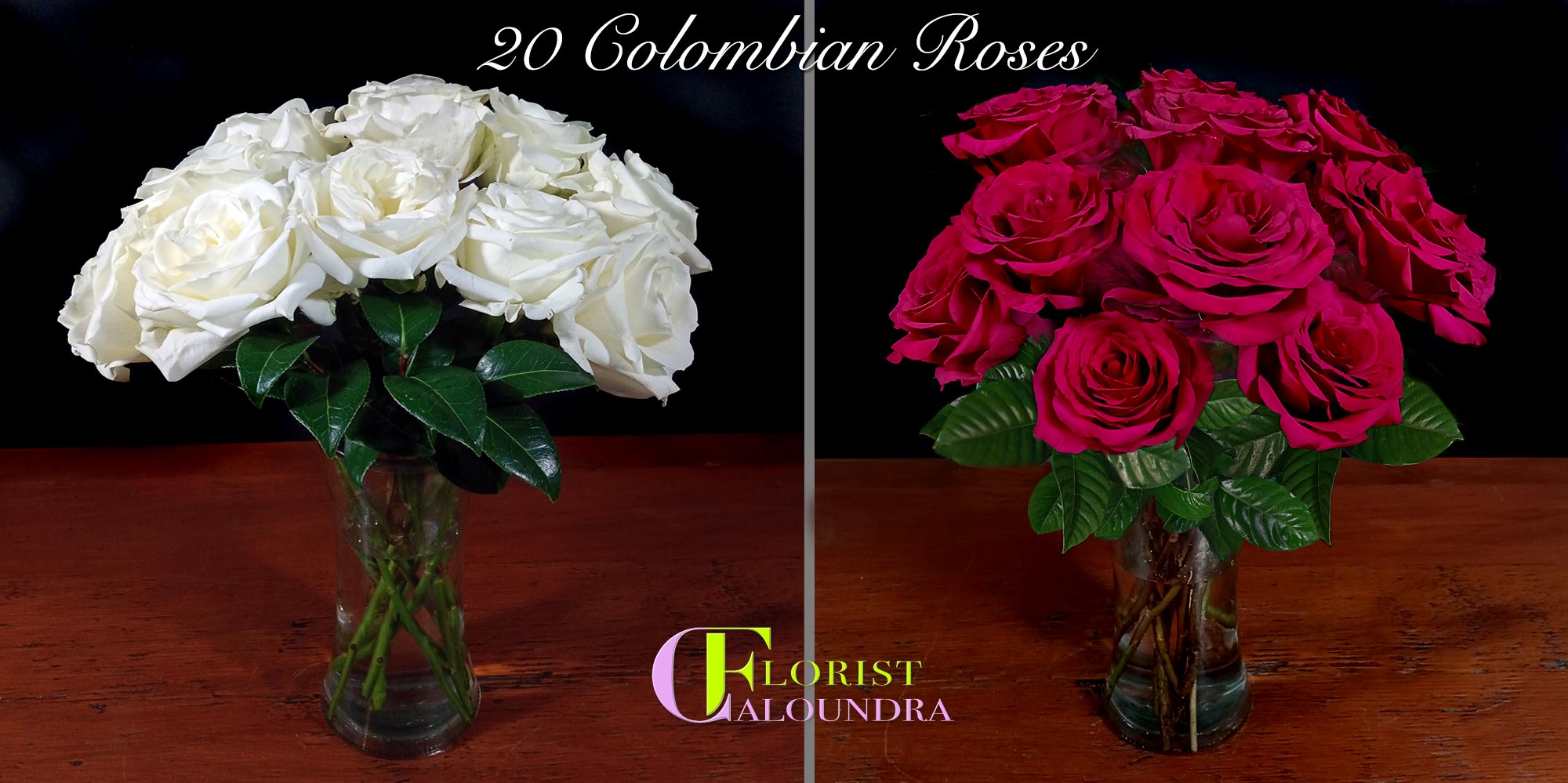 20 COLOMBIAN ROSES